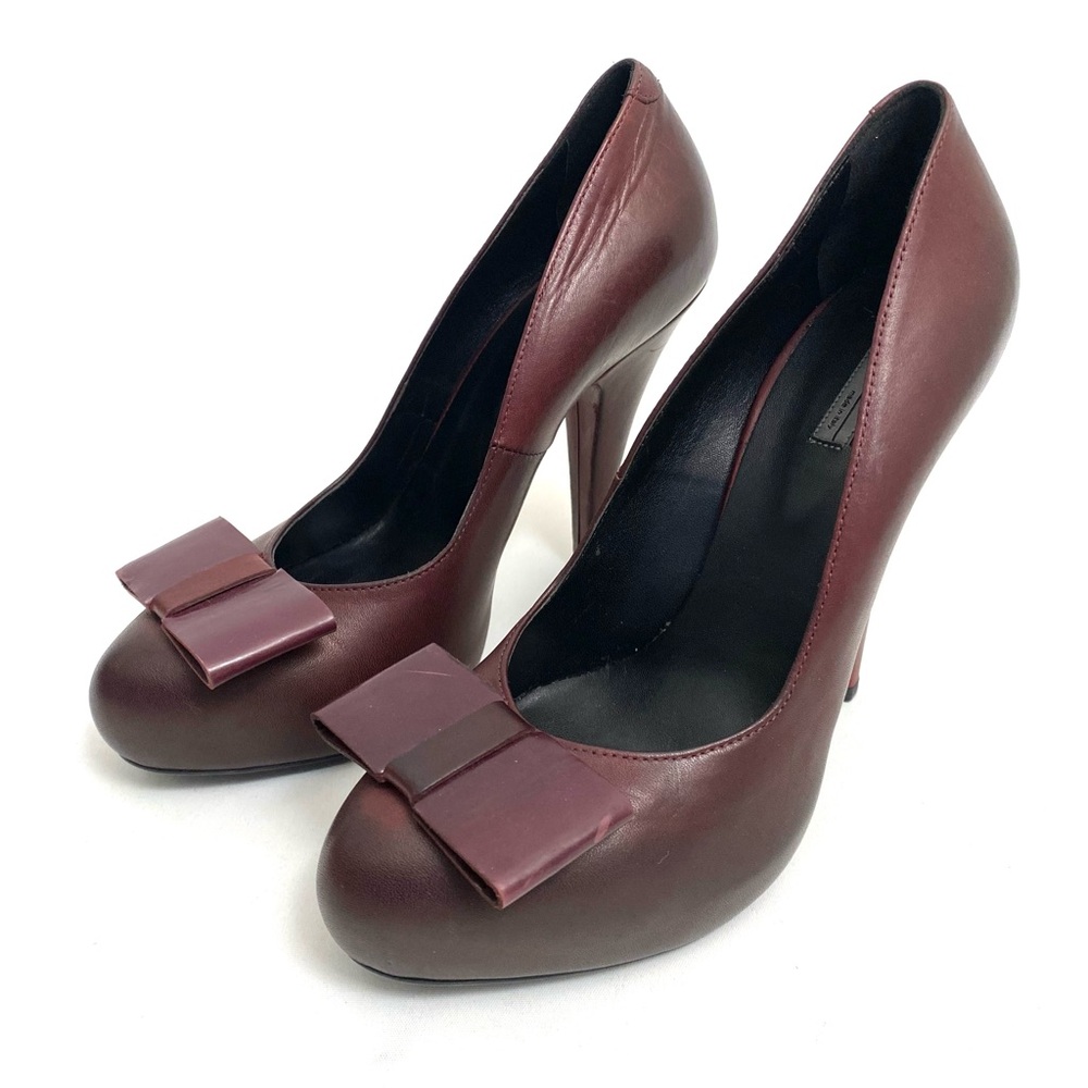 Vic Matie Womens Pumps High Hells 9 / 39 Burgundy Leather Made in Italy Shoes